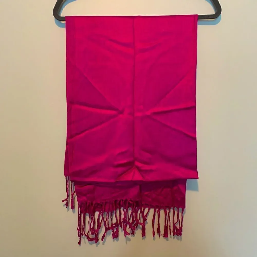 Raspberry Silk Scarf